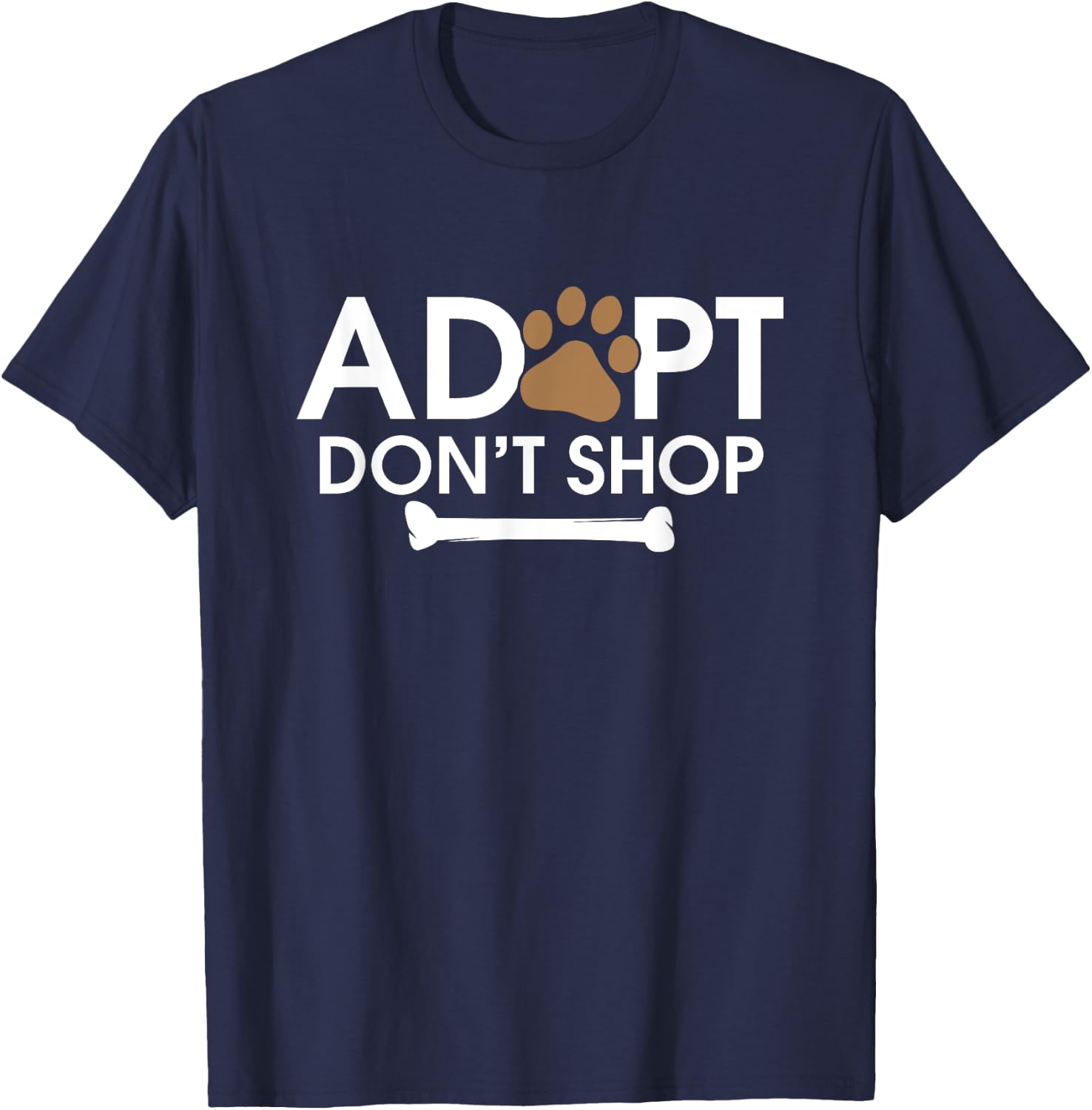 Adopt Don't Shop | Rescue Animals Shirt Cat and Dog Women Girls Kids T-Shirt - T-Shirt | Navy