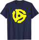 45 RPM Adapter Vinyl Music Authentic Sounds T-Shirt - T-Shirt | Navy