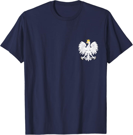 Poland Flag Pride Eagle Polish Roots Polska T-Shirt - T-Shirt | Navy