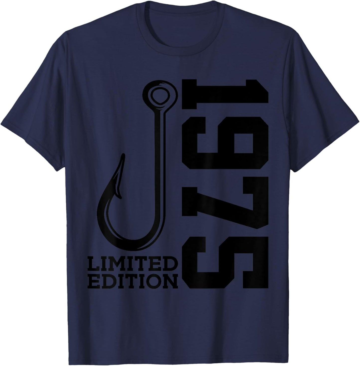 Angler 50th Birthday Fishing Limited Edition 1975 T-Shirt - T-Shirt | Navy