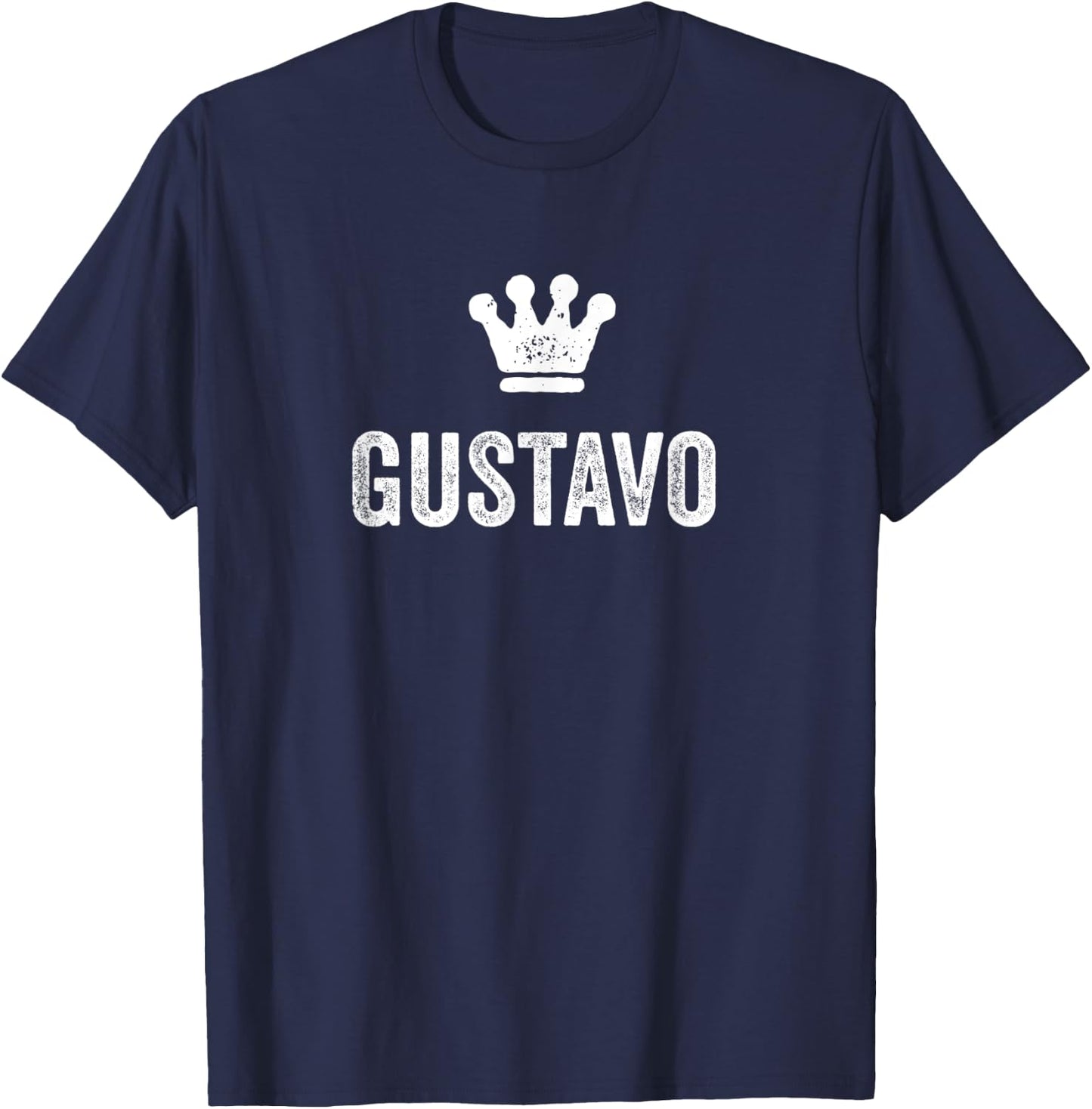 Gustavo the King / Crown & Name Called Gustavo T-Shirt - T-Shirt | Navy