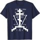 Russian Orthodox Cross Russia Church Orthodox Christian T-Shirt - T-Shirt | Navy