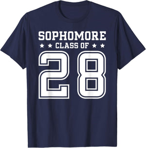 Sophomore Class Of 2028 Back to School Sophomore 2028 T-Shirt - T-Shirt | Navy