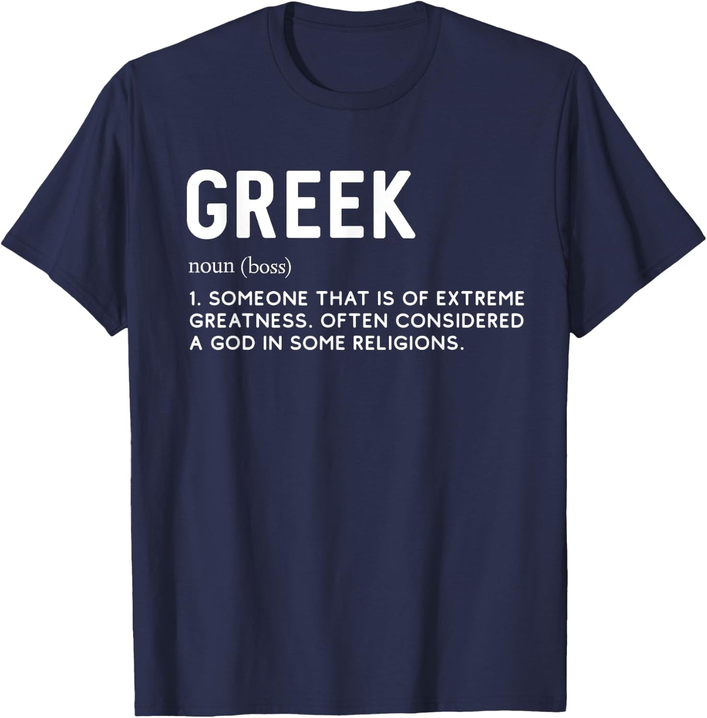Funny Greek Definition Awesome Personality Men Women Gag T-Shirt - T-Shirt | Navy