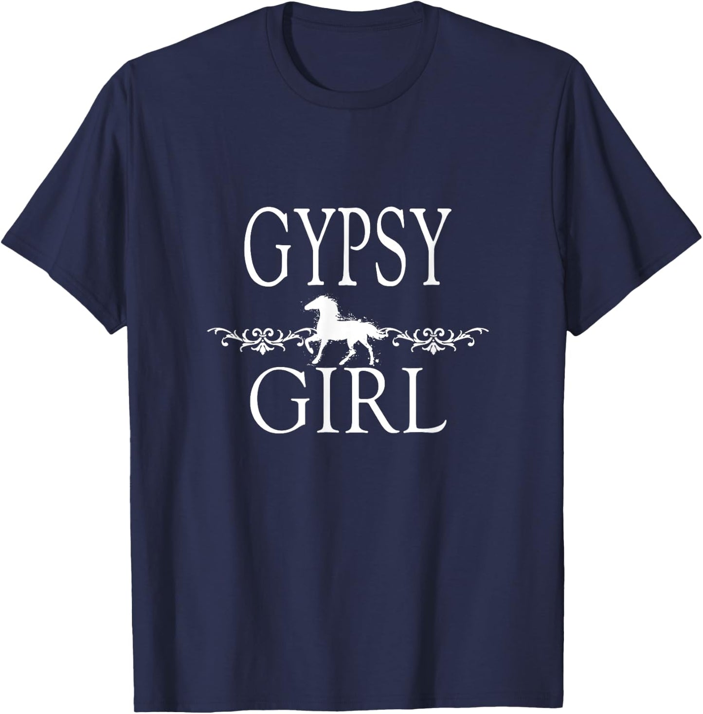 Gypsy Girl Horse T-Shirt - T-Shirt | Navy