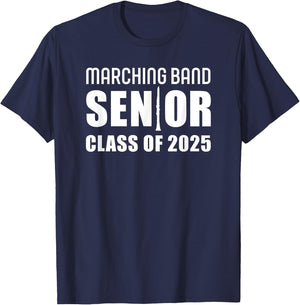 2025 Senior Clarinet Player Class of 2025 Marching Band T-Shirt - T-Shirt | Navy