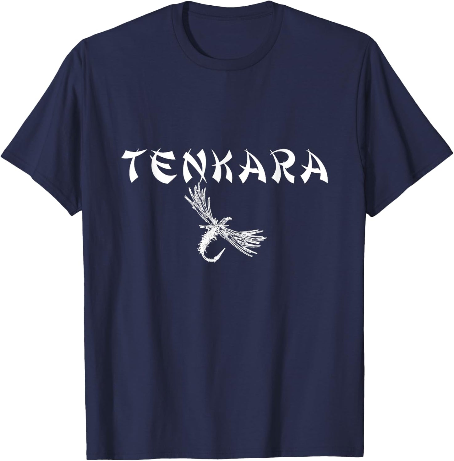 TENKARA fishing-shirt with fly T-Shirt - T-Shirt | Navy