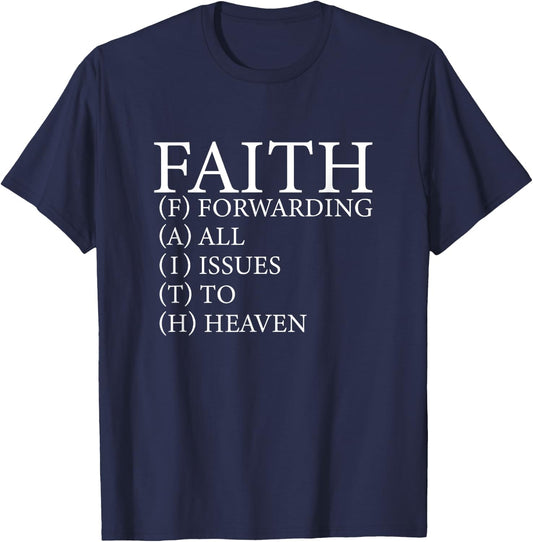 FAITH Divine Trust Acronym God in Heaven Christian Believer T-Shirt - T-Shirt | Navy