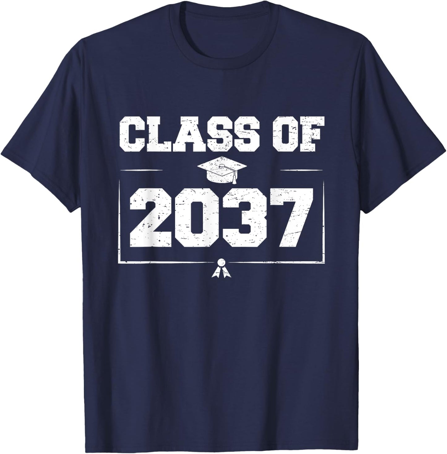 Class of 2037 Grow With Me Back to School Graduation 2037 T-Shirt - T-Shirt | Navy