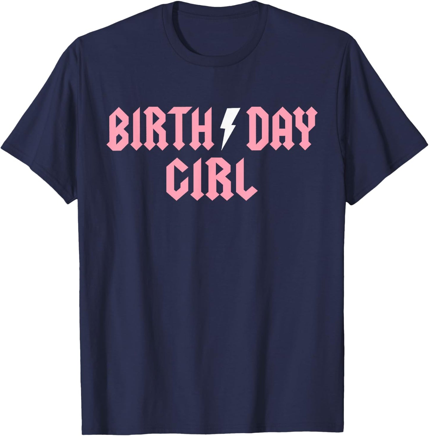 Rock n Roll Birthday Girl Birthday Rock Star Matching Family T-Shirt - T-Shirt | Navy