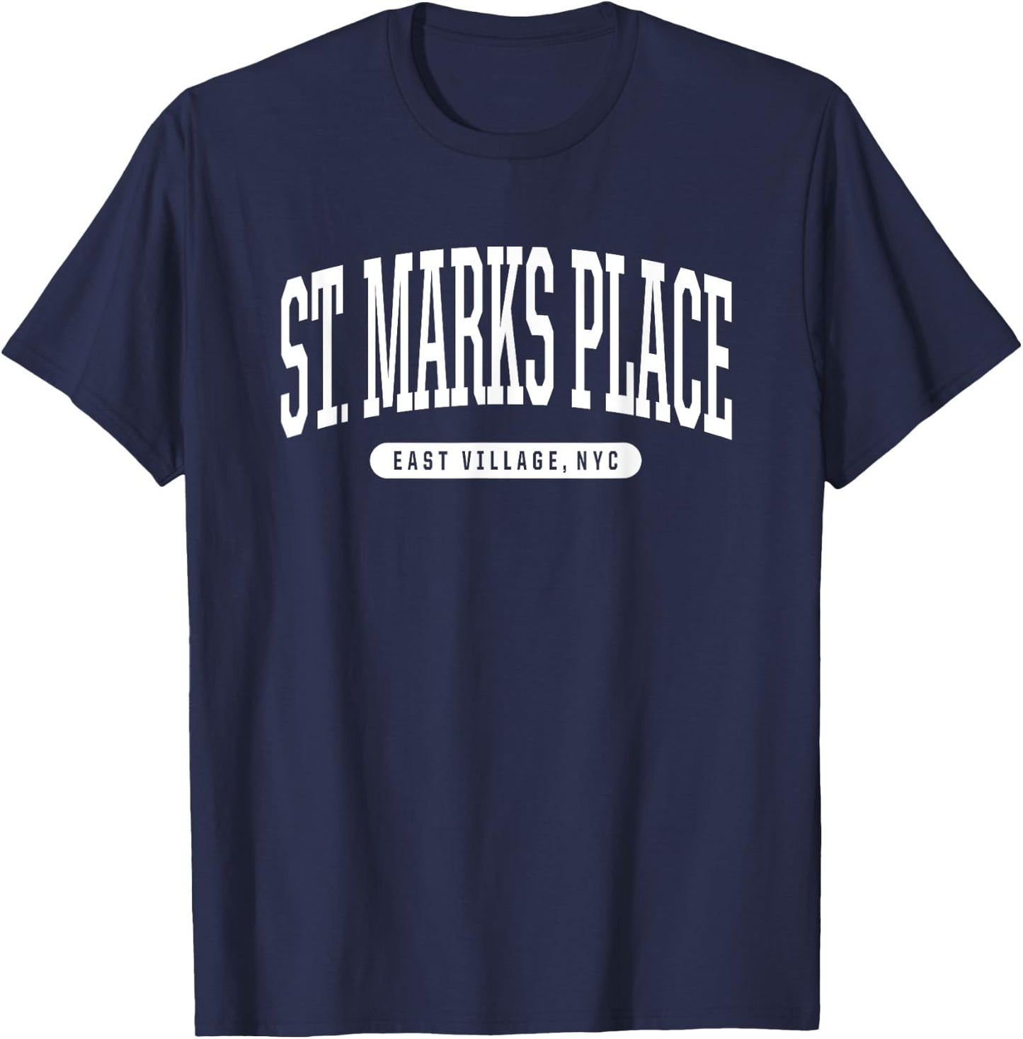 NYC Borough St. Marks Place East Village New York City T-Shirt - T-Shirt | Navy