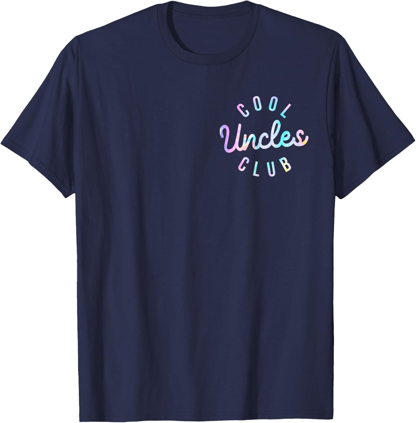 Tie Dye Funny Dad Uncle Father's Day Pocket Cool Uncles Club T-Shirt - T-Shirt | Navy