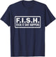 F.I.S.H. Fuck it shit happens Biker Jacket Patch Style T-Shirt - T-Shirt | Navy