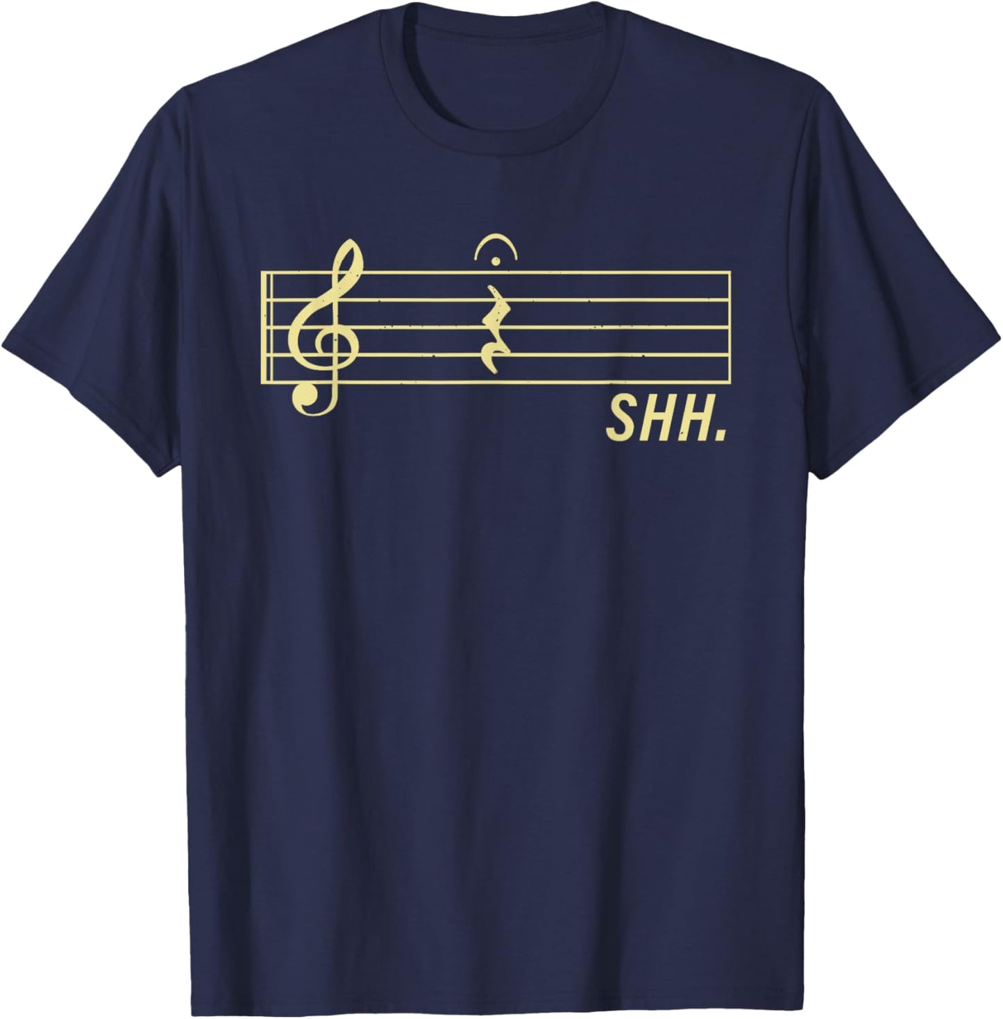 Music Art Women Musical Note Musician Music Teacher T-Shirt - T-Shirt | Navy