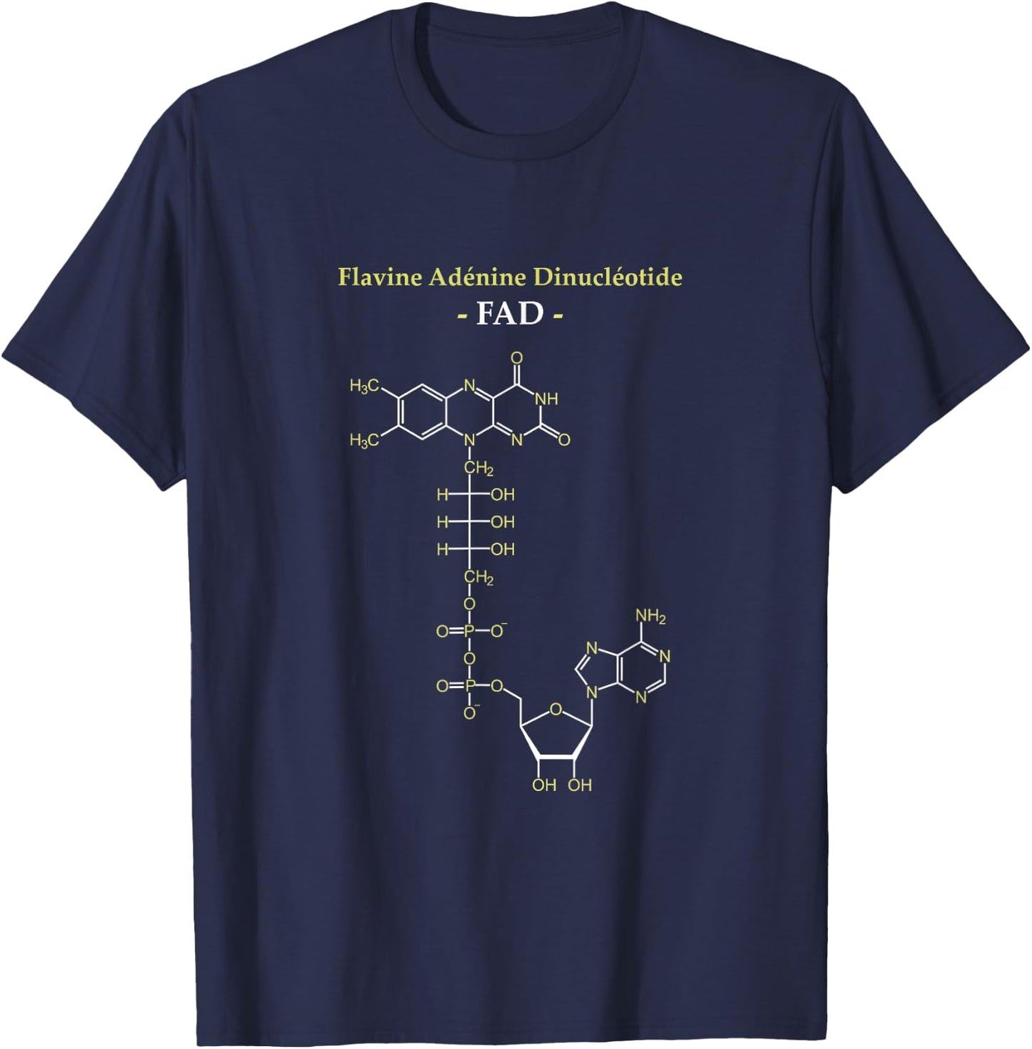 Flavin Adenine Dinucleotide FAD T-Shirt - T-Shirt | Navy