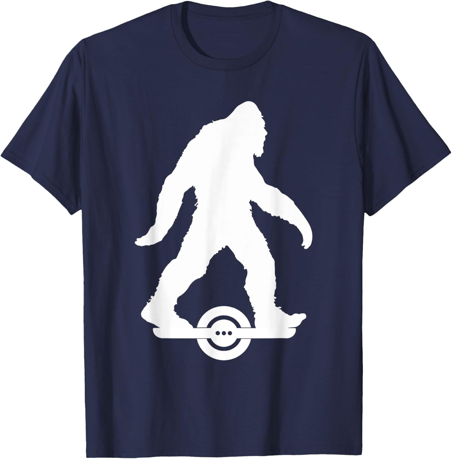 Bigfoot One Wheel Float Electric Skateboard Owner Hoverboard T-Shirt - T-Shirt | Navy