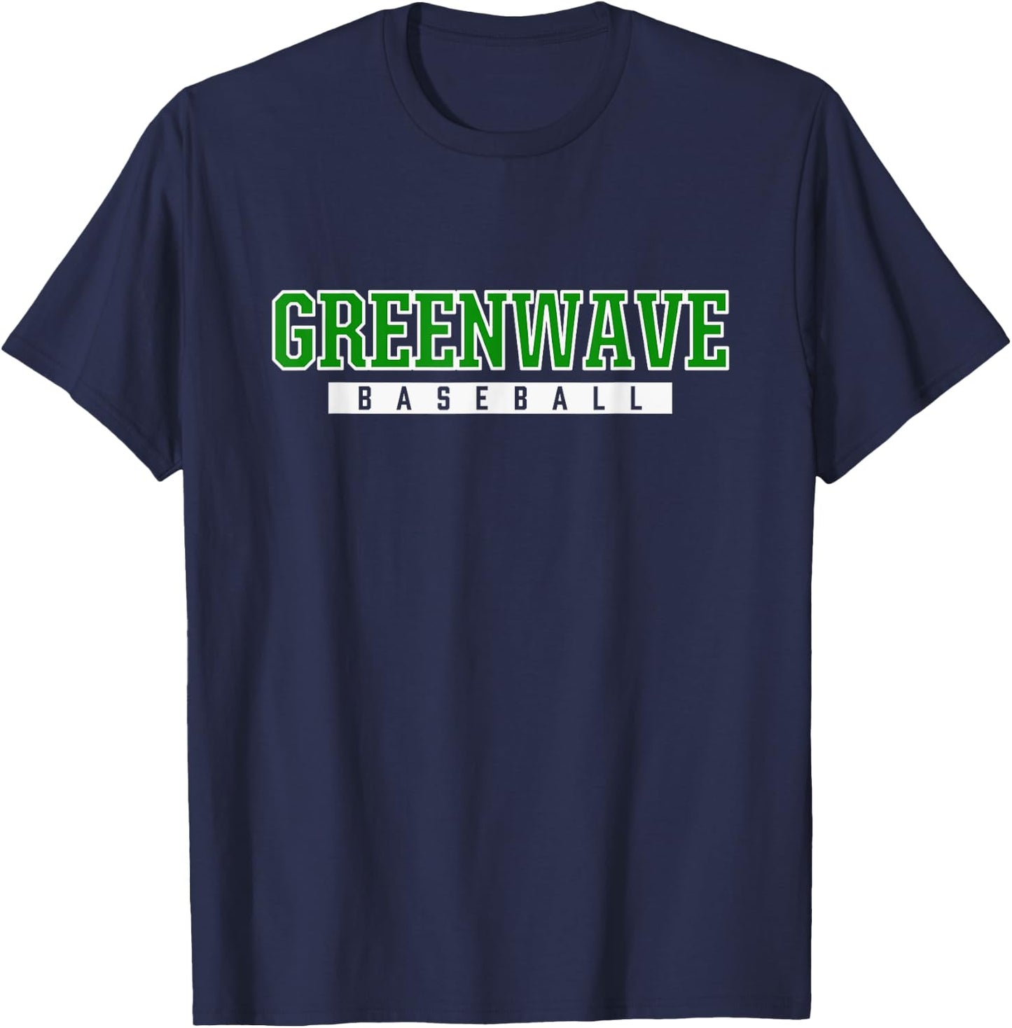 New Milford Greenwave Baseball T-Shirt - T-Shirt | Navy