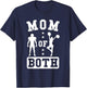 Mom Of Both Football And Cheer T-Shirt - T-Shirt | Navy