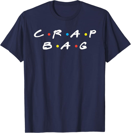 Funny Crap Bag Shirt Gift Black Retro Mother's Day T-Shirt - T-Shirt | Navy