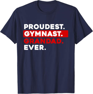 Proudest Gymnast Grandad Ever T-Shirt - T-Shirt | Navy