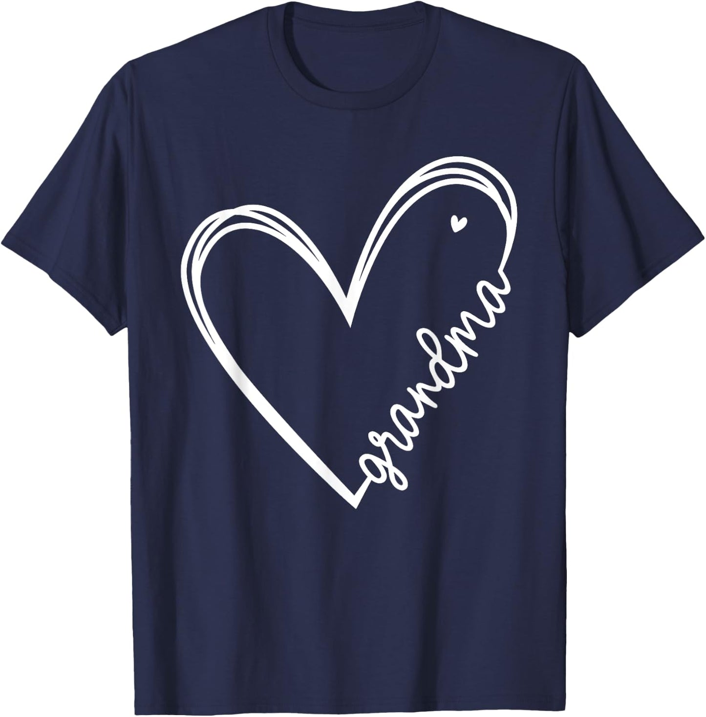 Grandma Heart Women for Christmas Mother's Day Birthdays T-Shirt - T-Shirt | Navy
