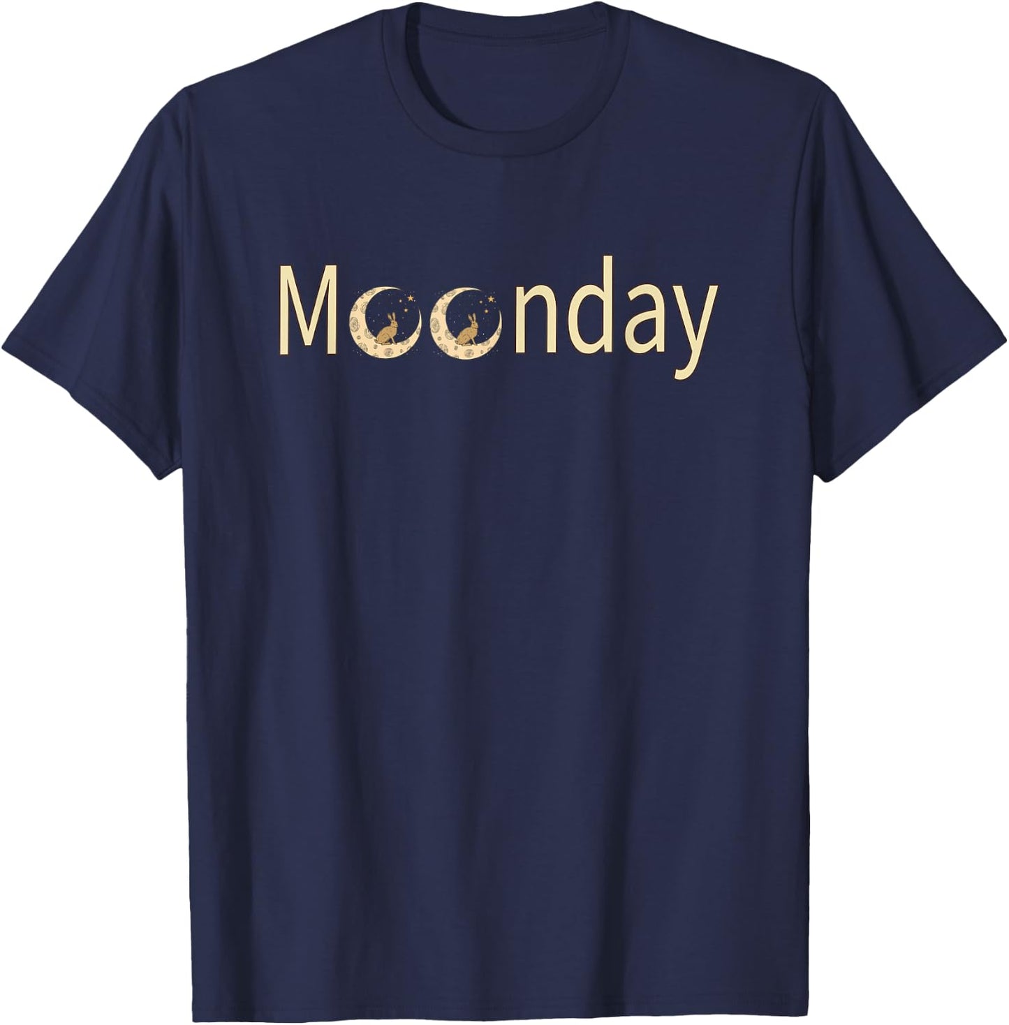 Monday, Moonday, days of the week, selenophile, funny T-Shirt - T-Shirt | Navy