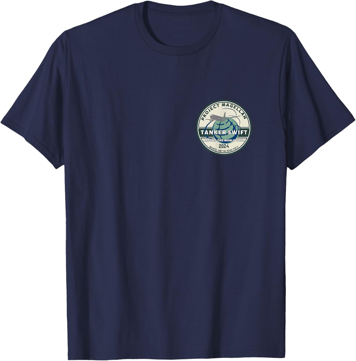 Project Magellan KC-46 Around the World Tanker Swift T-Shirt - T-Shirt | Navy