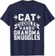 Cat Cuddles Grandma Snuggles Cat Grandma T-Shirt - T-Shirt | Navy