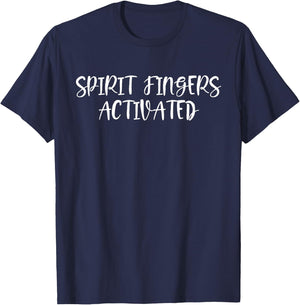 Spirit Fingers Activated: Cheerleader's Secret Weapon T-Shirt - T-Shirt | Navy
