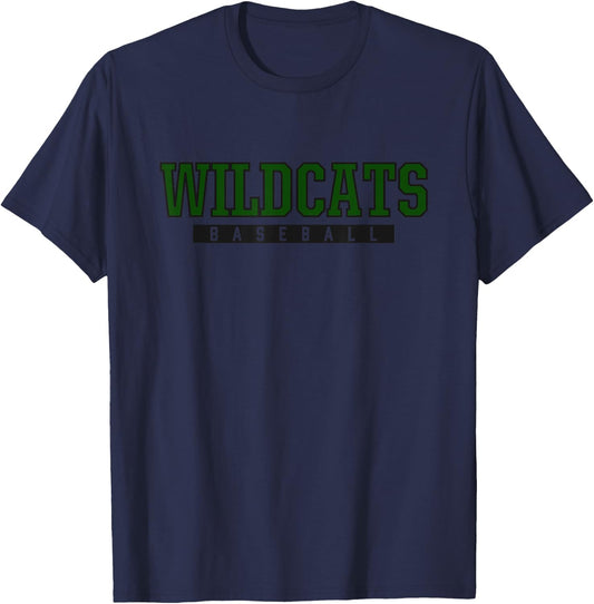 Millard West Wildcats Baseball T-Shirt - T-Shirt | Navy