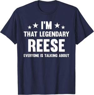 Reese Personal First Name I'm That Legendary Funny Reese T-Shirt - T-Shirt | Navy