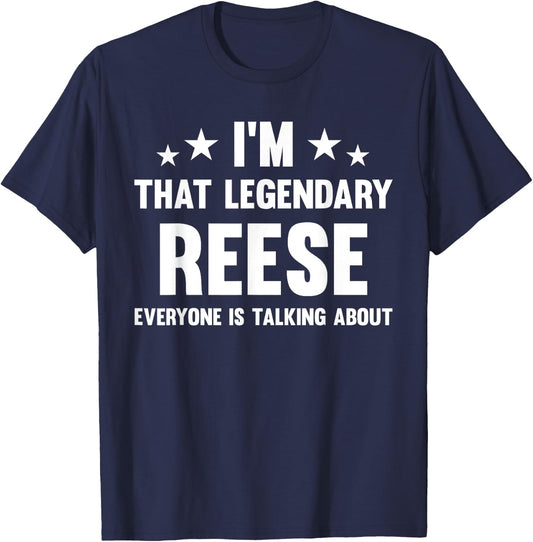 Reese Personal First Name I'm That Legendary Funny Reese T-Shirt - T-Shirt | Navy