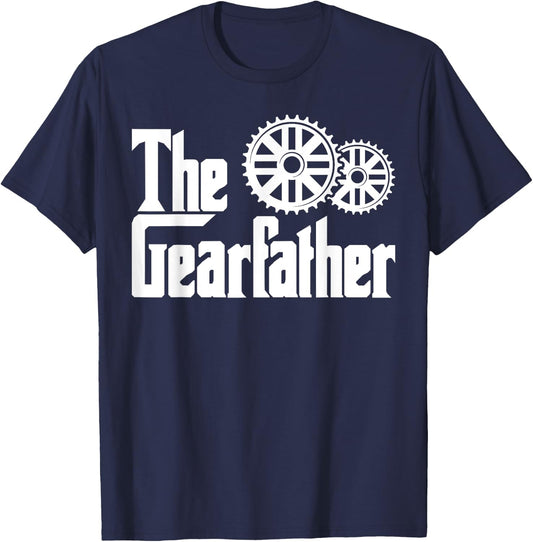 The Gearfather Hilarious for the Cycling Dad Father T-Shirt - T-Shirt | Navy