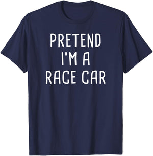 Pretend I'm A Race Car Halloween Costume T-Shirt - T-Shirt | Navy