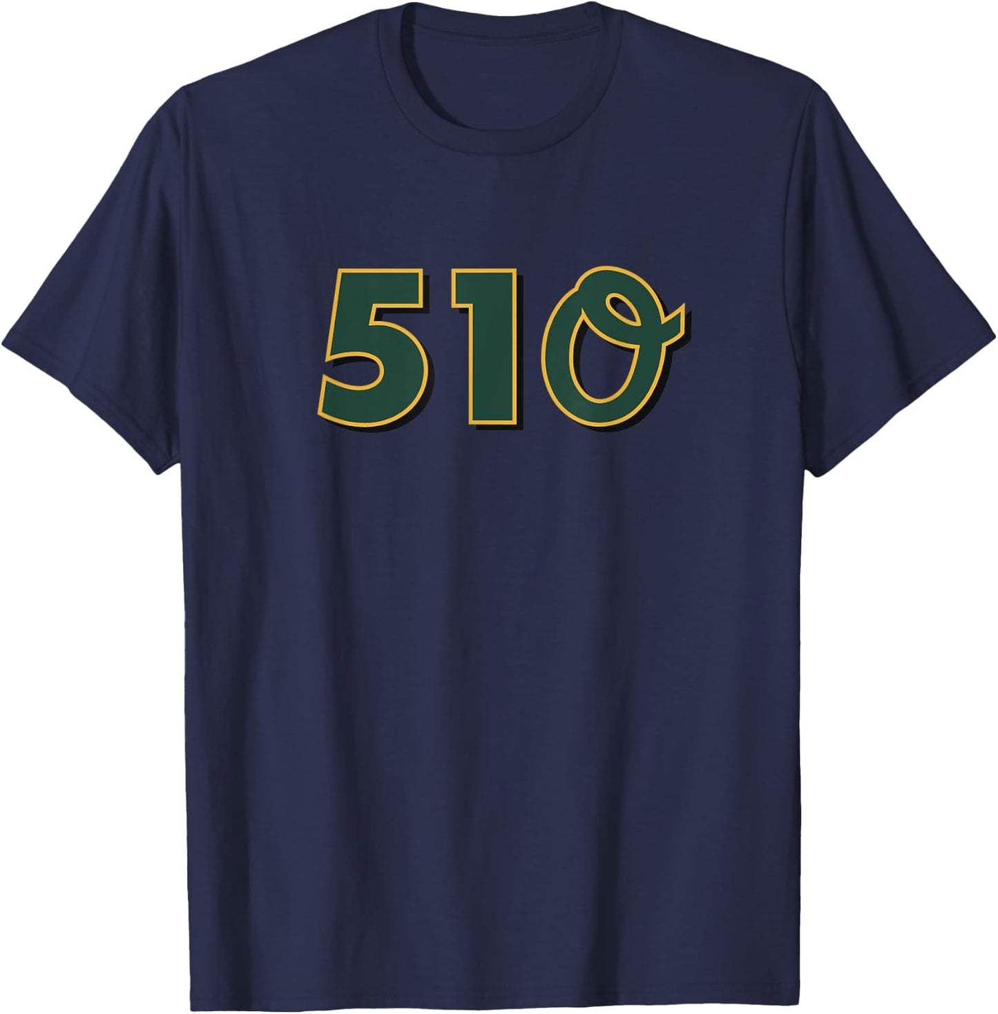 510 The Bay Area Oakland Baseball T-Shirt - T-Shirt | Navy