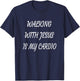 Walking with Jesus is My Cardio T-Shirt - T-Shirt | Navy