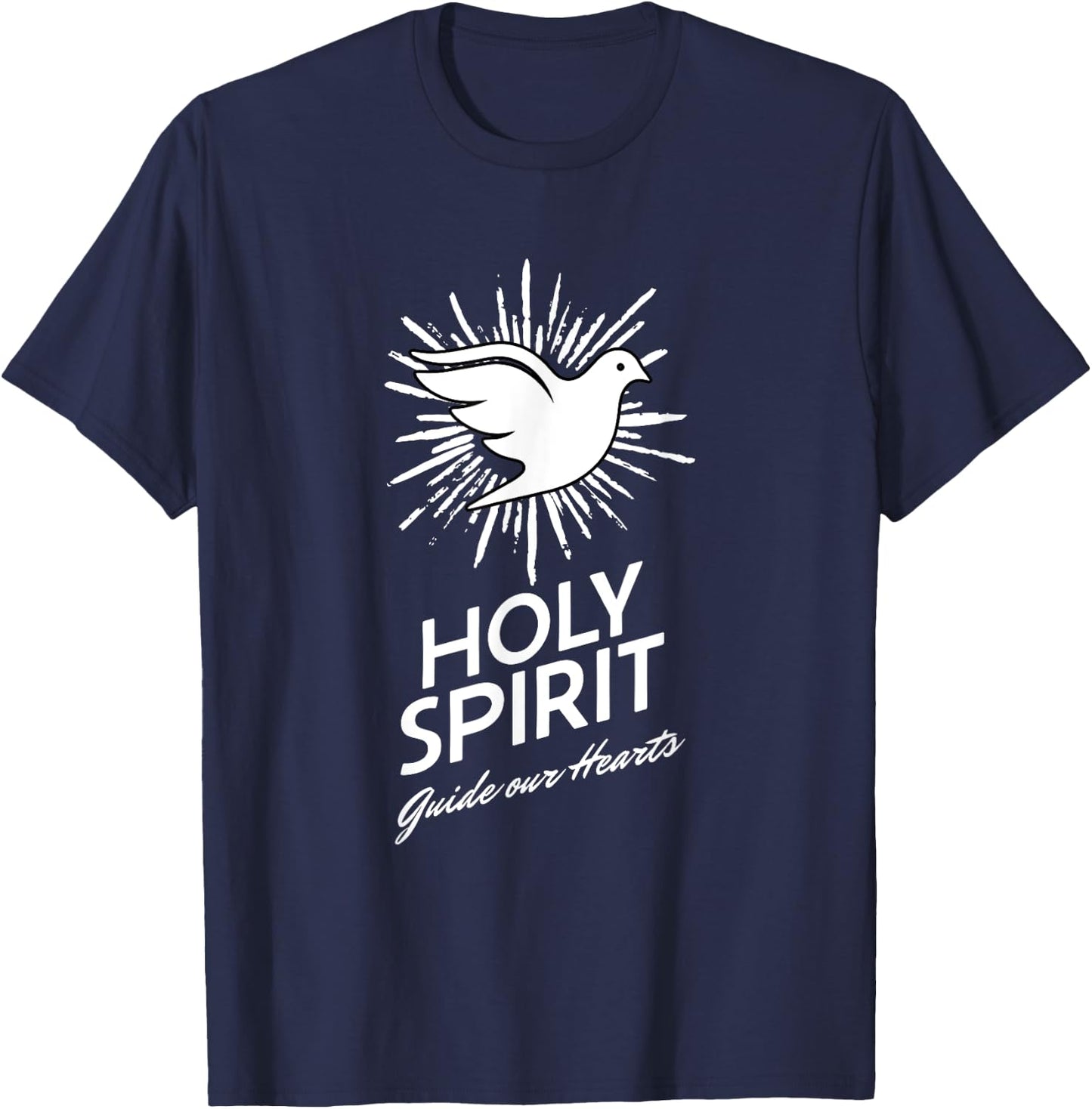 Holy Spirit Dove: Light of Faith T-Shirt - T-Shirt | Navy