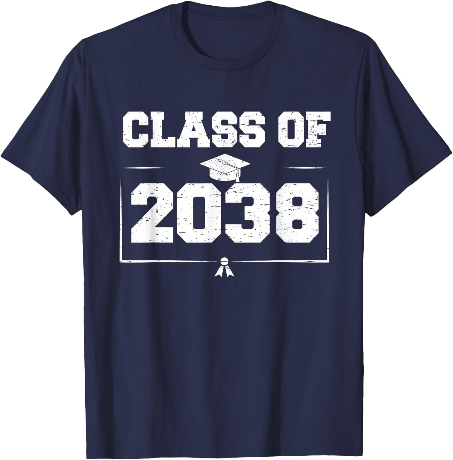Class of 2038 Grow With Me Back to School Graduation 2038 T-Shirt - T-Shirt | Navy