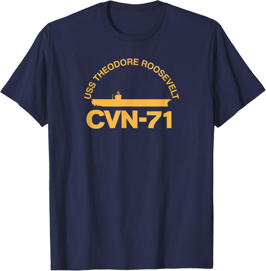 US Aircraft Carrier CVN-71 USS Theodore Roosevelt T-Shirt - T-Shirt | Navy