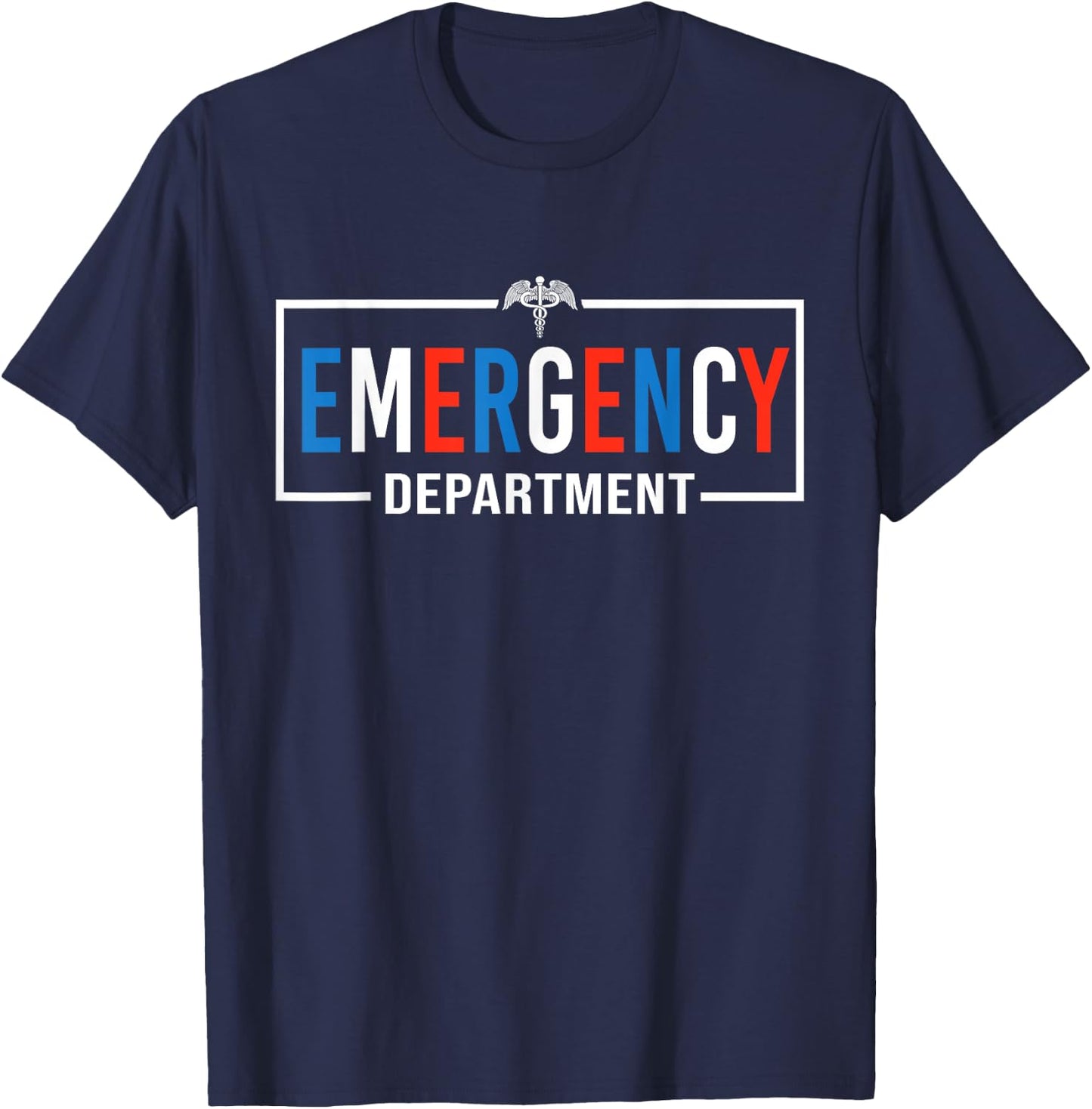 Emergency Department 4th of July USA Emergency Room Nurse T-Shirt - T-Shirt | Navy