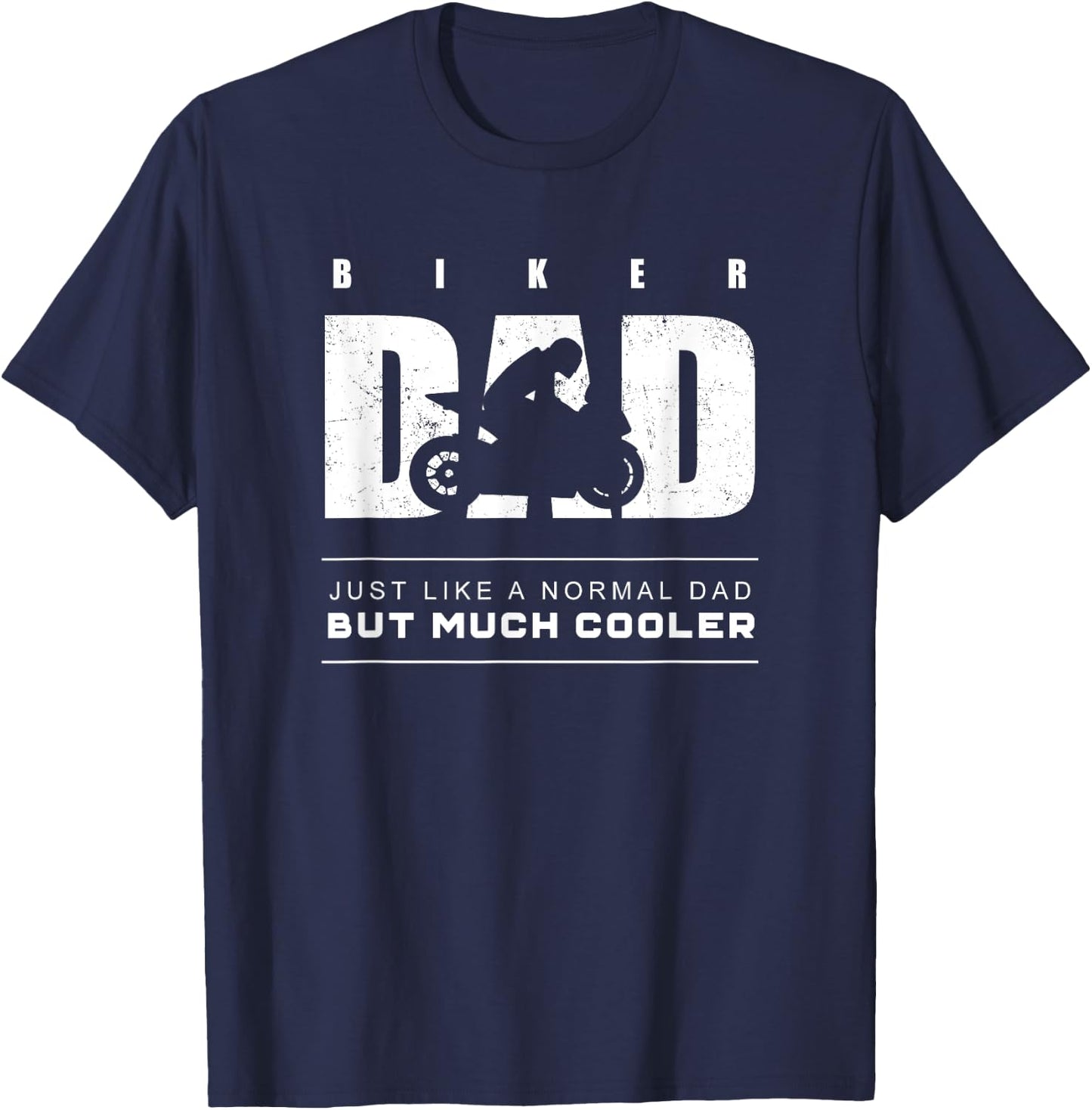 Biker Dad Motorcycle T-Shirt - T-Shirt | Navy