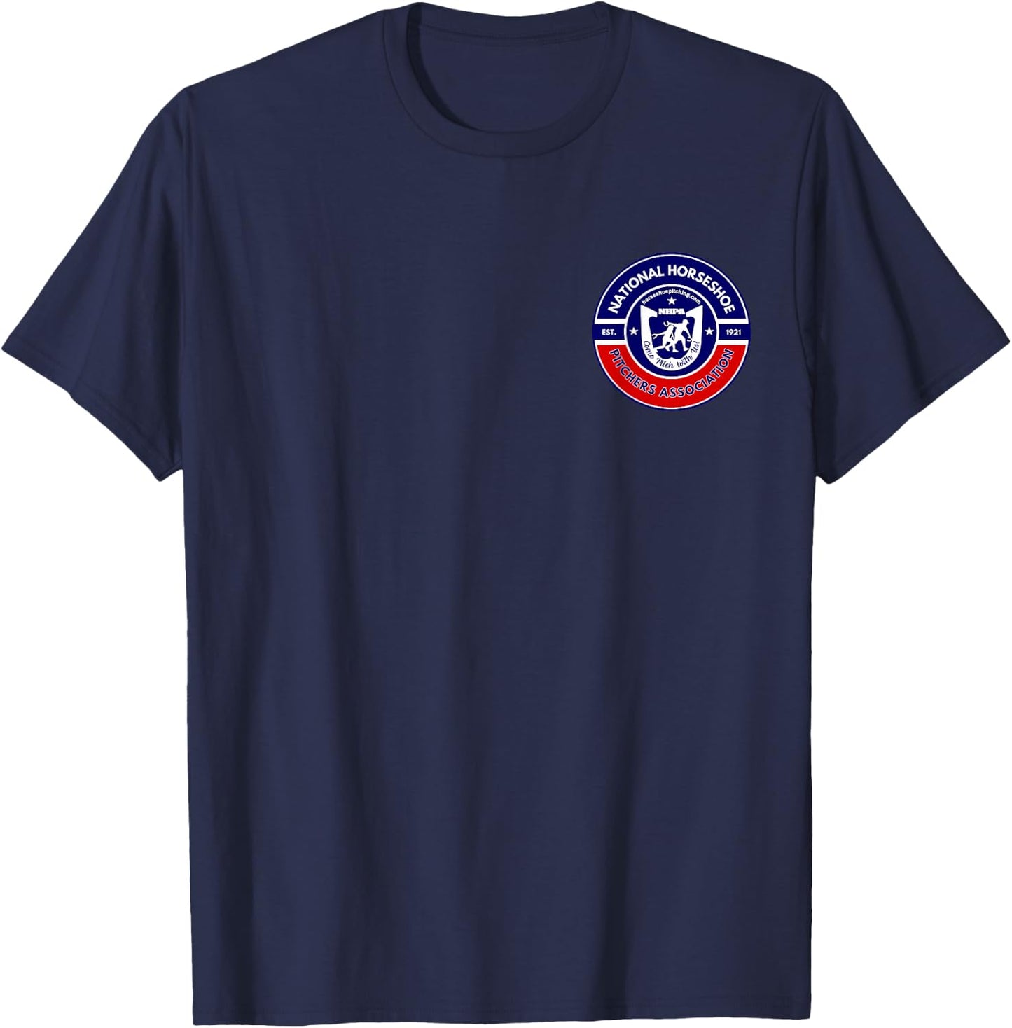 National Horseshoe Pitchers NHPA Alternate 2 Sided Logo T-Shirt - T-Shirt | Navy