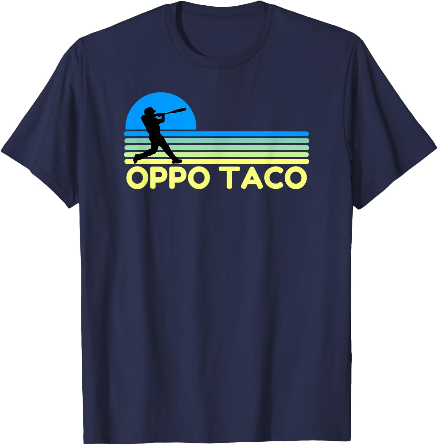 Oppo Taco Baseball Funny Base Ball T-Shirt - T-Shirt | Navy