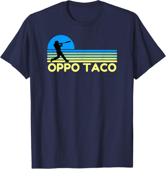 Oppo Taco Baseball Funny Base Ball T-Shirt - T-Shirt | Navy