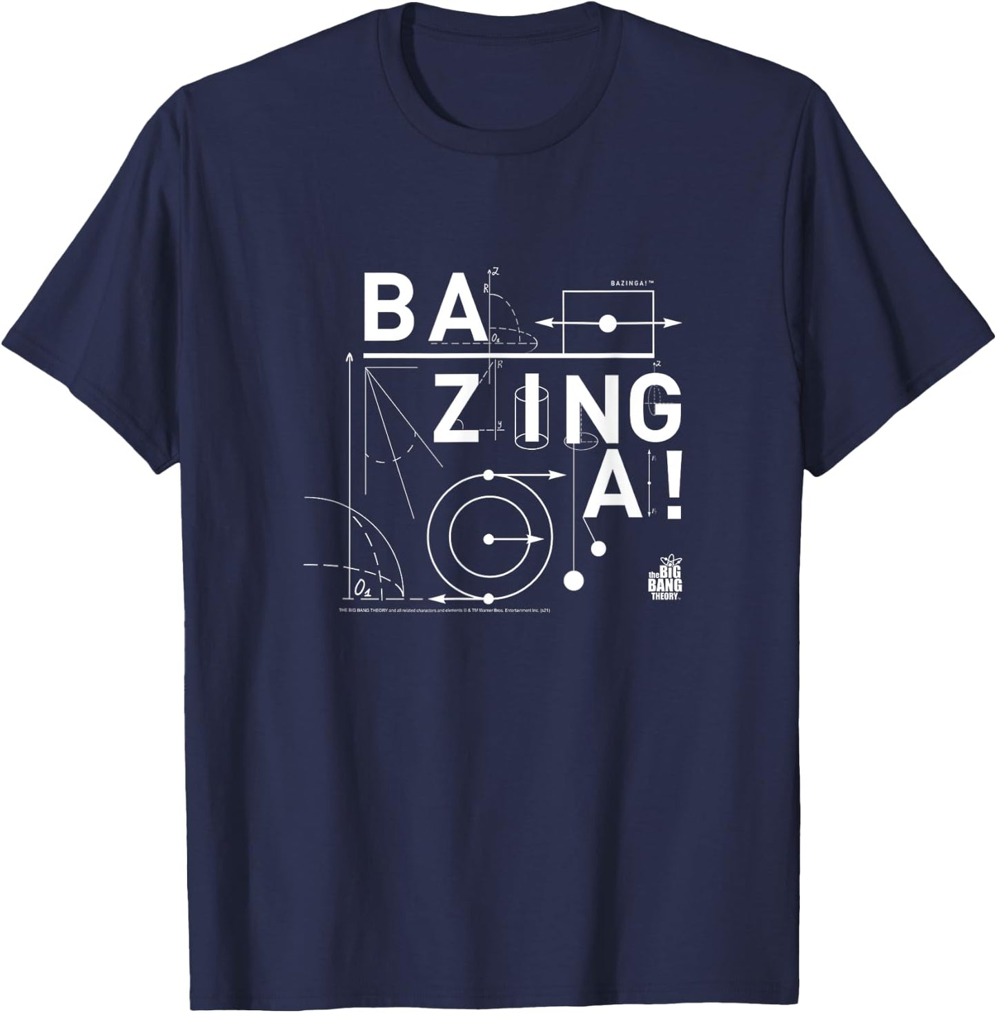 The Big Bang Theory Mathematical Bazinga! TV Show T-Shirt - T-Shirt | Navy