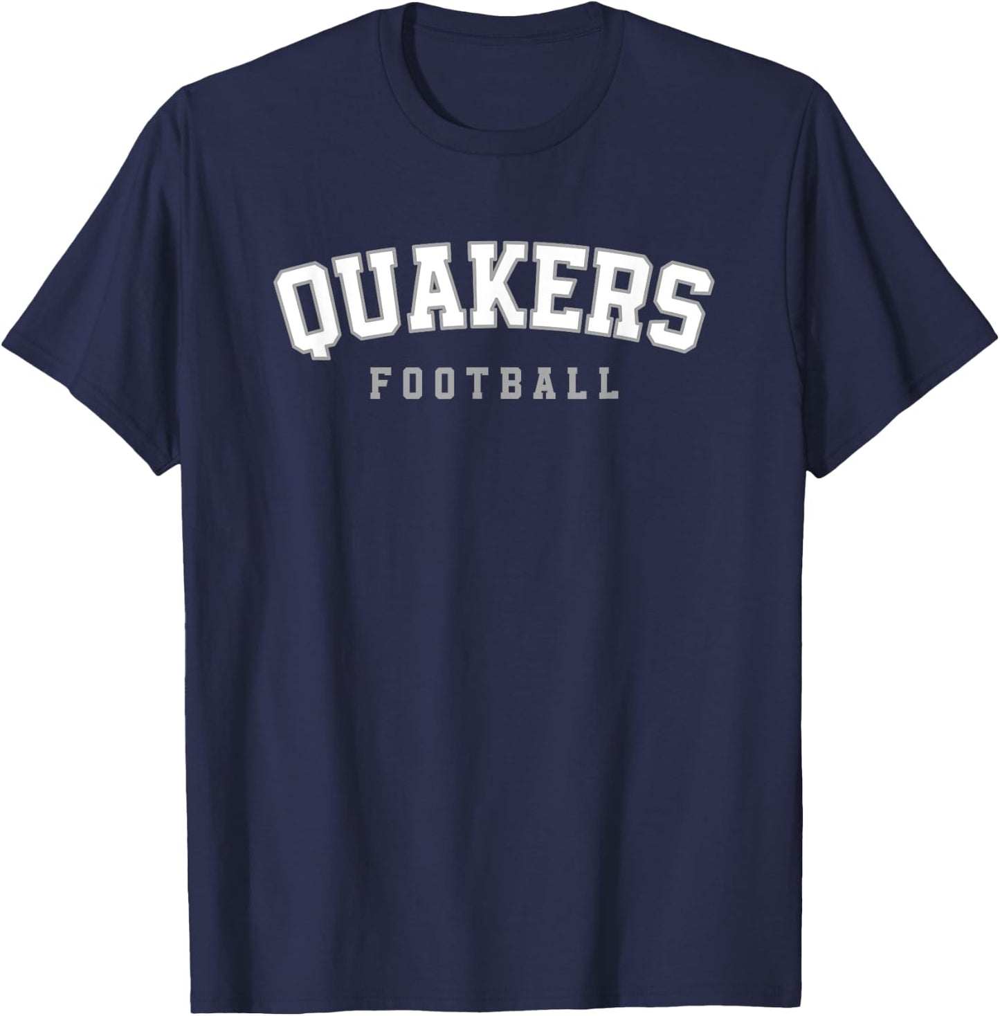 Quakers Plainfield Vertical Arch Football HS T-Shirt - T-Shirt | Navy