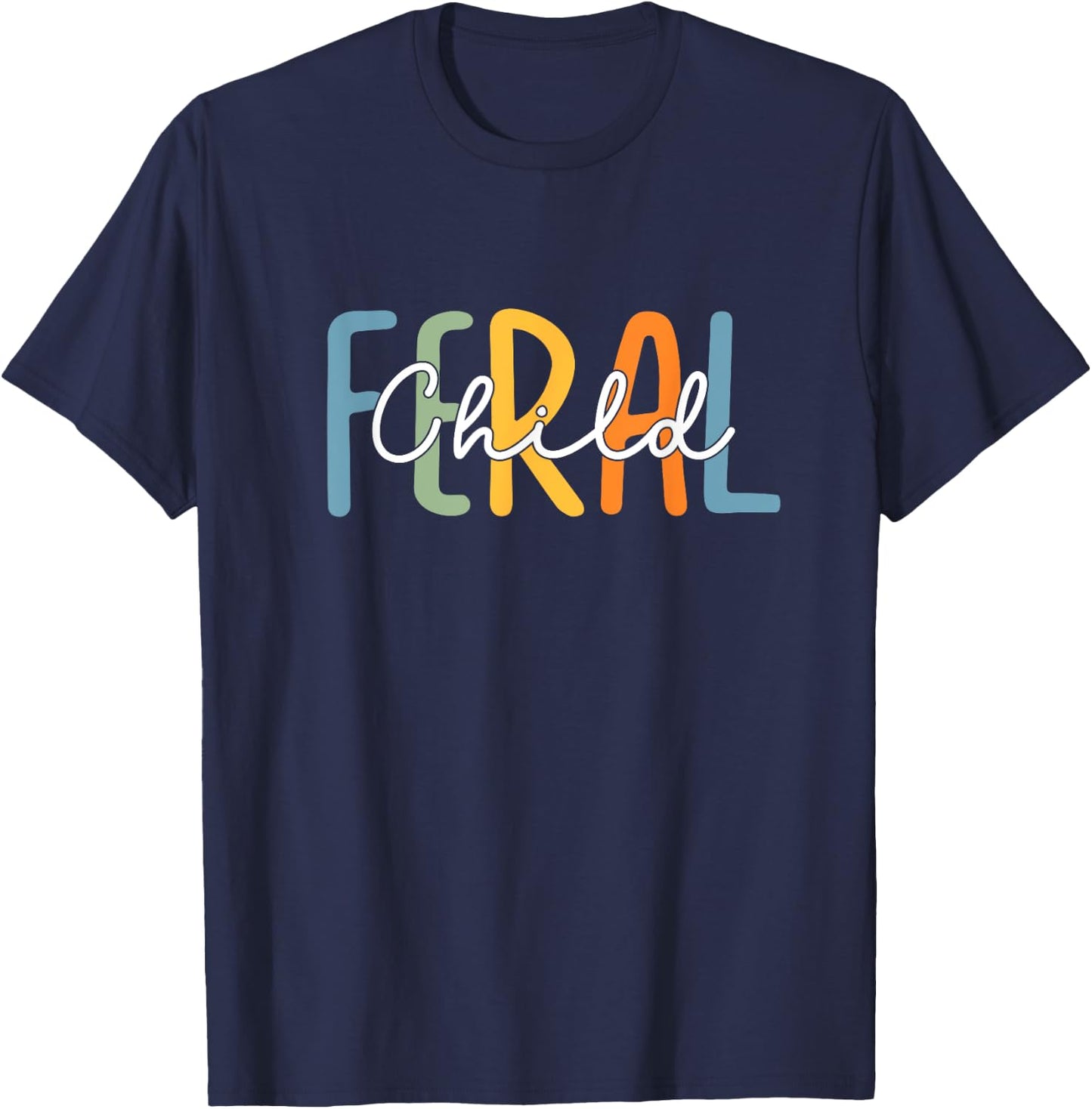 Vintage Feral Child Toddler Feral Girl Or Boy Flower Girl T-Shirt - T-Shirt | Navy