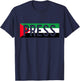 Press Journalist Palestine Press Palestinian Press T-Shirt - T-Shirt | Navy