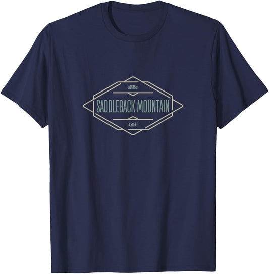 Saddleback Mountain ADK46er High Peaks Adirondack Mountains T-Shirt - T-Shirt | Navy