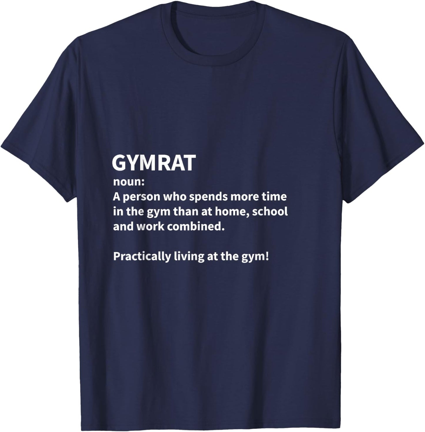 Gymrat GYM RAT Definition Gym Goers Healthy Lifestyle T-Shirt - T-Shirt | Navy
